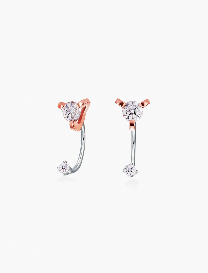 Instant of Love - Three Hearts -Mini Earrings