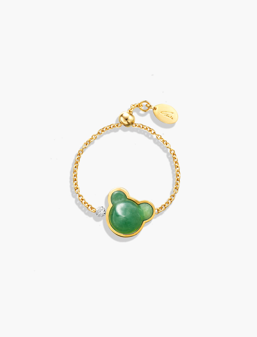 Eric Jade Bear Chain-Ring
