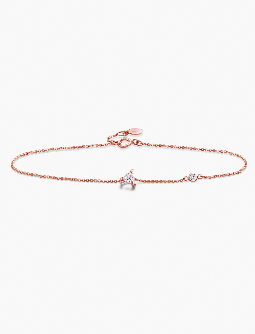 Instant of Love - Three Hearts -Mini Diamond Bracelet