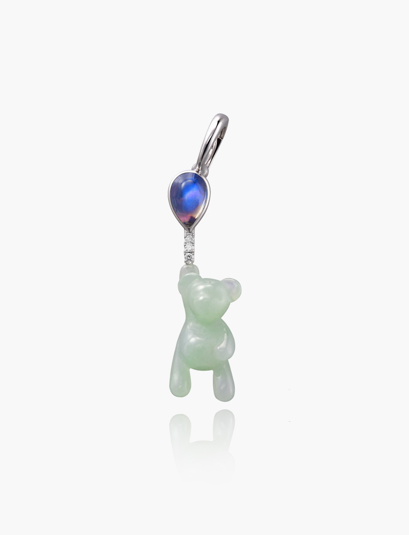Eric Jade Bear holding Balloon - Ear Cuff